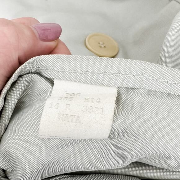 Burberry Trench Chelsea Kensington Short Belt Jacket Coat Grey Rain White 14R LW - Picture 3 of 16